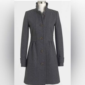 J Crew Factory Coat Skirted Dress Coat Size 10 60% wool
